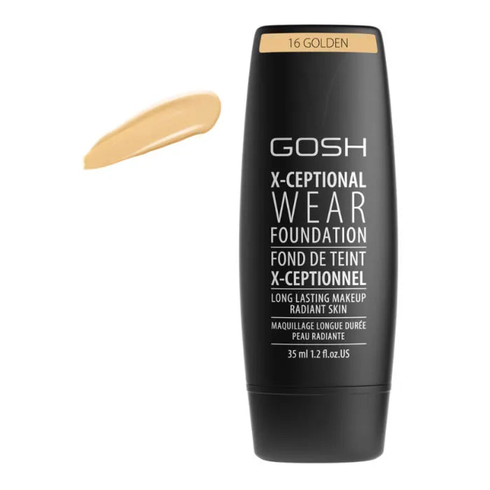 Gosh X-Ceptional Wear Foundation Langanhaltendes Make-up 16 Golden 35ml