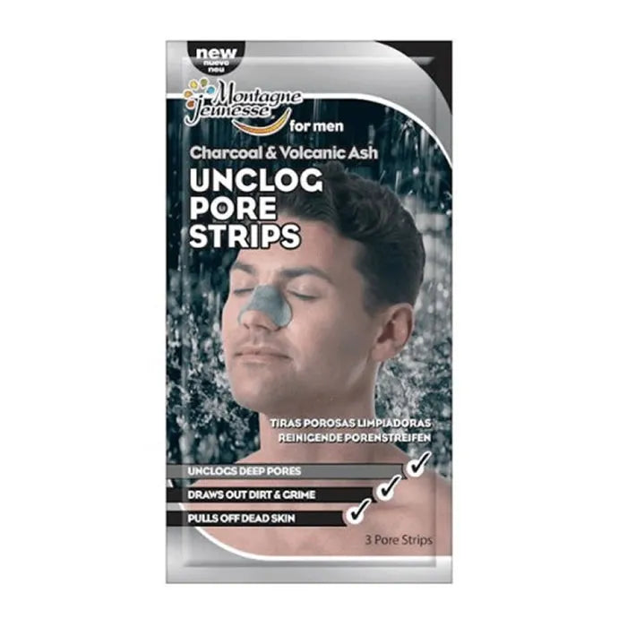 Montagne Jeunesse Bandes purifiantes Charbon & Cendre Volcanique 3 unités