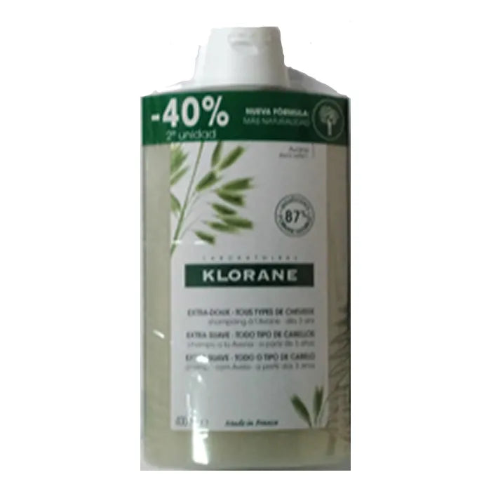Shampooing Extra-Doux au Lait d'Avoine Klorane 2x400ml