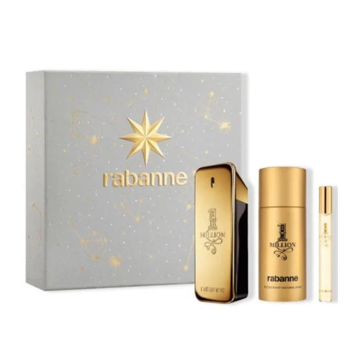 Coffret Rabanne 1 Million Eau de Toilette Vaporisateur 100 ml, 3 pièces