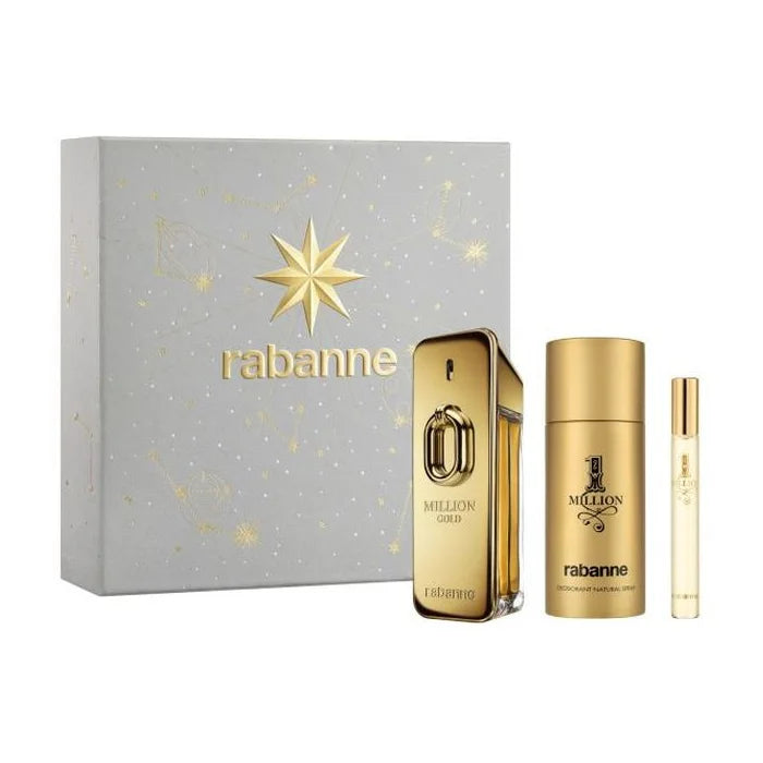 Coffret 3 pièces Rabanne Million Gold Eau de Parfum Intense Spray 100 ml