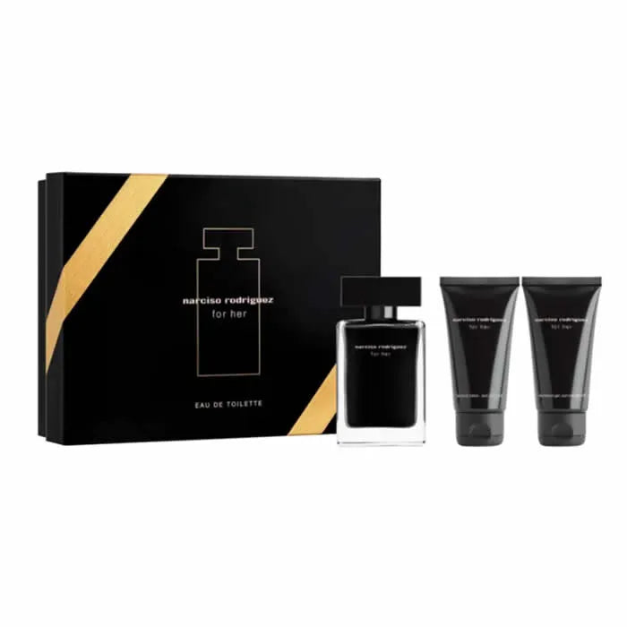 Narciso Rodriguez For Her Eau de Toilette Spray 50 ml 3-teiliges Set