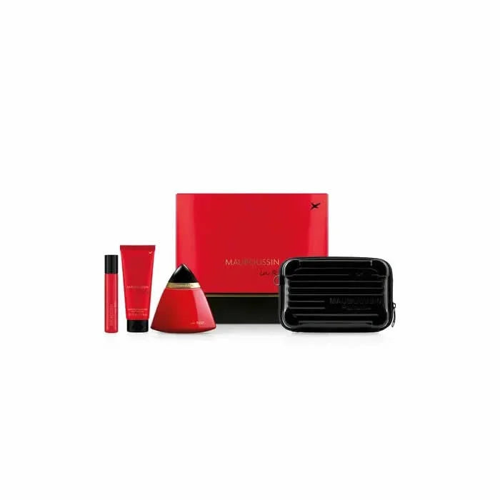Mauboussin In Red Eau de Parfum Spray 100 ml Set, 4-teilig
