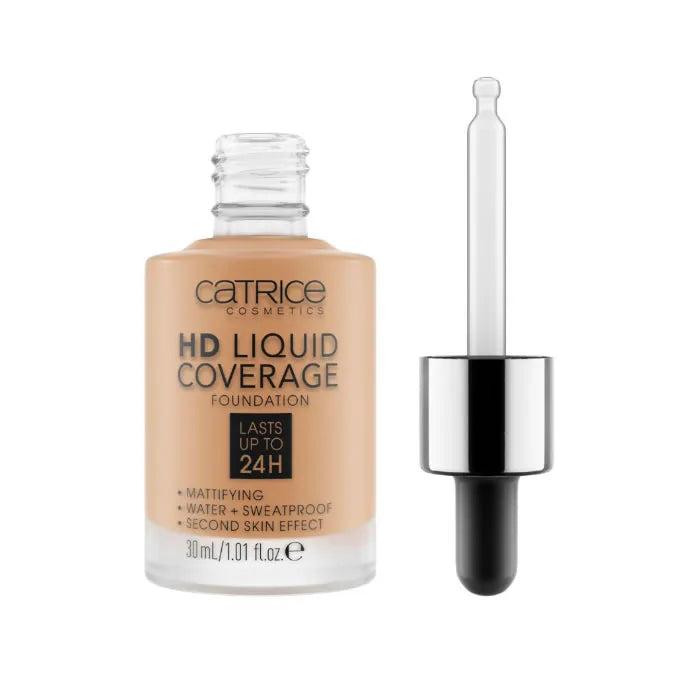 Catrice Fond de Teint Liquide Hd Coverage Longue Tenue 24h 046 Camel Beige 30ml