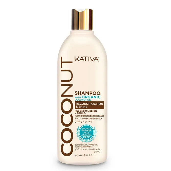 Shampoing reconstructeur et brillance à la noix de coco Kativa 500 ml