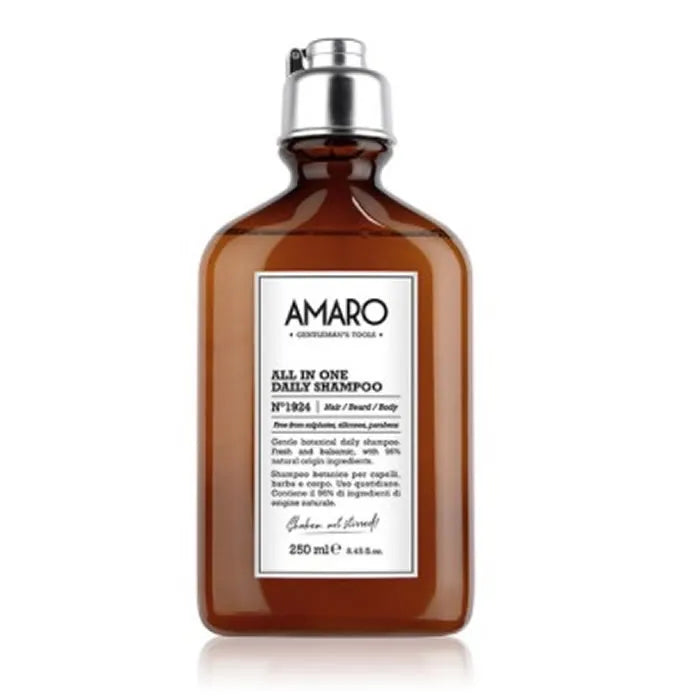 Farmavita Amaro Tout-en-un Shampooing Quotidien N1924 Cheveux-Barbe-Corps 250ml