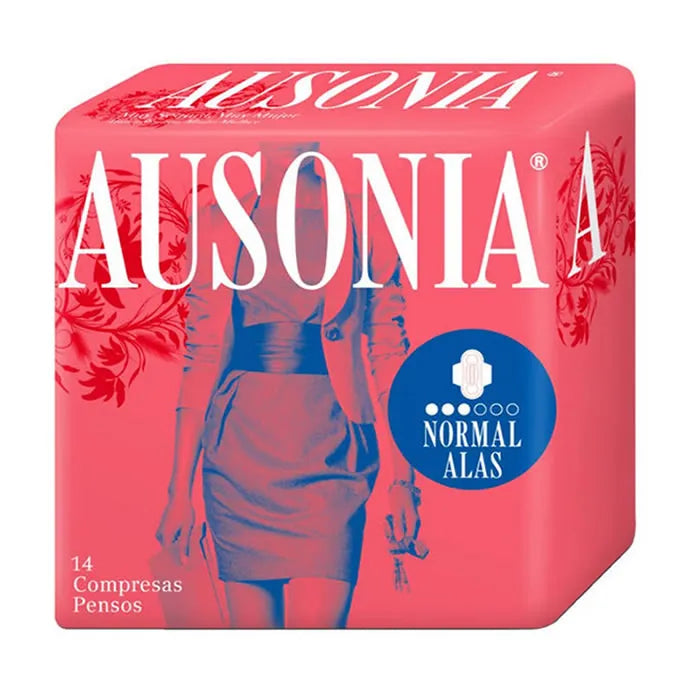 Serviettes hygiéniques Ausonia Normal avec ailettes, 14 unités