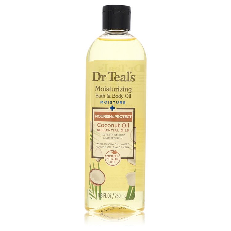 Dr Teal's Moisturizing Bath & Body Oil by Dr Teal's - Nourishing Coconut Oil with Essensial Oils, Jojoba Oil, Sweet Almond Oil and Cocoa Butter 8.8 oz