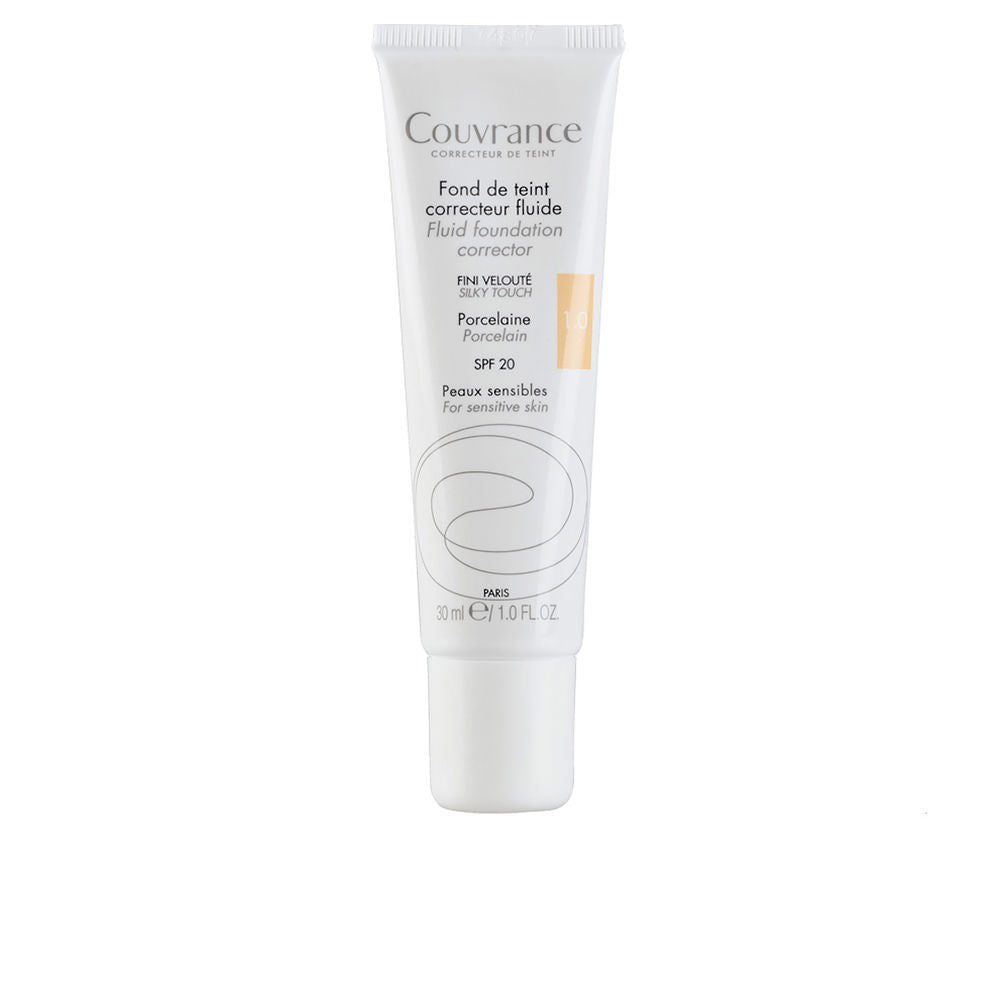 COUVRANCE fluid makeup base for sensitive skin #honey 30 ml