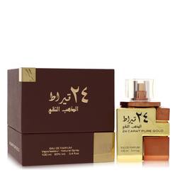 Lattafa 24 Carat Pure Gold by Lattafa - Eau De Parfum Spray (Unisex) 3.4 oz