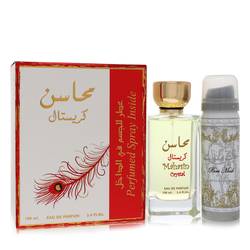 Lattafa Mahasin Crystal by Lattafa - Eau De Parfum Spray with 1.7 oz Deodorant Spray 3.4 oz