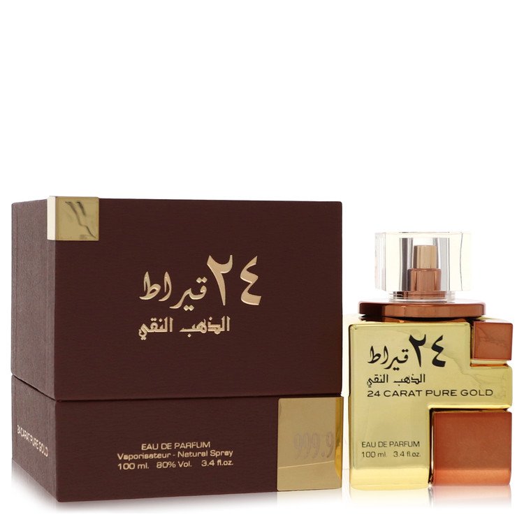Lattafa 24 Carat Pure Gold by Lattafa - Eau De Parfum Spray (Unisex) 3.4 oz