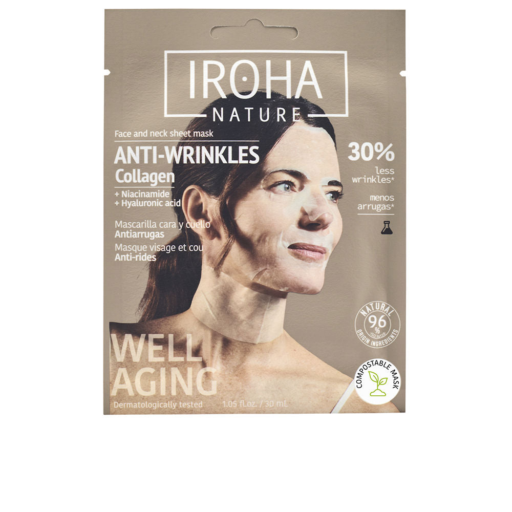 100% COTTON FACE & NECK MASK collagen-antiage