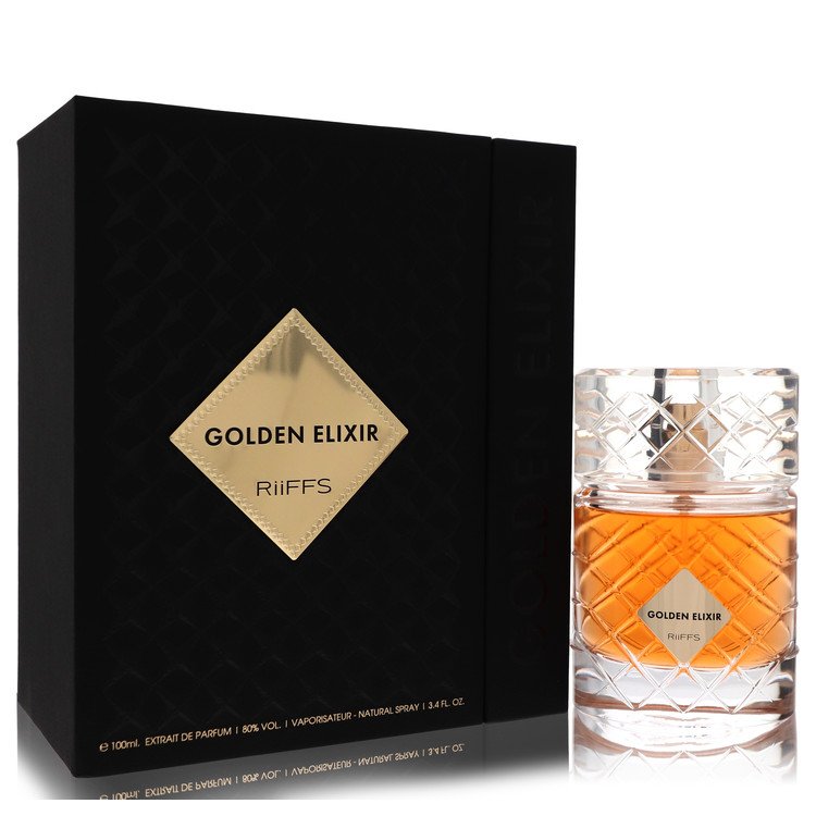 Riiffs Golden Elixir by Riiffs - Extrait De Parfum Spray (Unisex) 3.4 oz