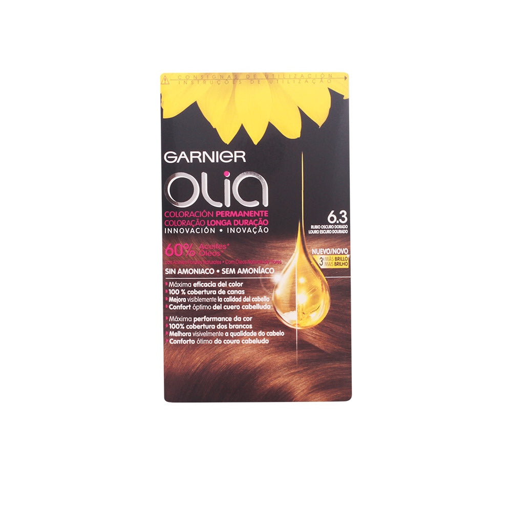 OLIA coloración permanente sin amoniaco #6.3-rubio oscuro dorado 1 u