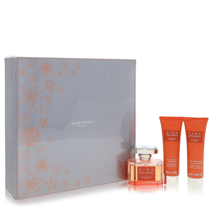 Sira Des Indes by Jean Patou - Gift Set -- 1.6 oz Eau De Parfum Spray + 1.6 oz Body Lotion + 1.6 oz Shower Gel