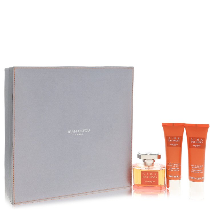 Sira Des Indes by Jean Patou - Gift Set -- 1.6 oz Eau De Parfum Spray + 1.6 oz Body Lotion + 1.6 oz Shower Gel