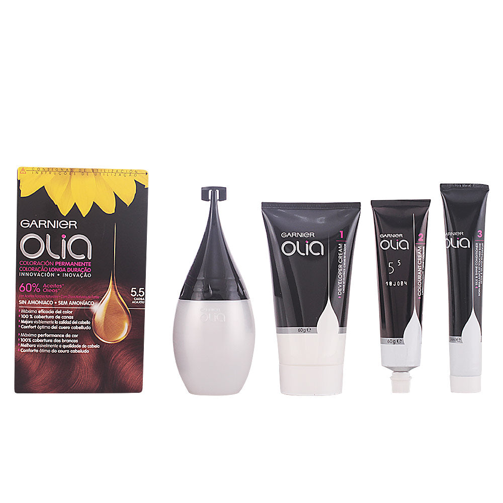 OLIA coloración permanente sin amoniaco #5.5-caoba 1 u