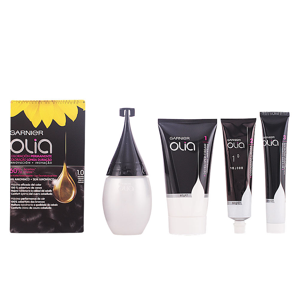 OLIA coloración permanente sin amoniaco #1.0-negro 1 u