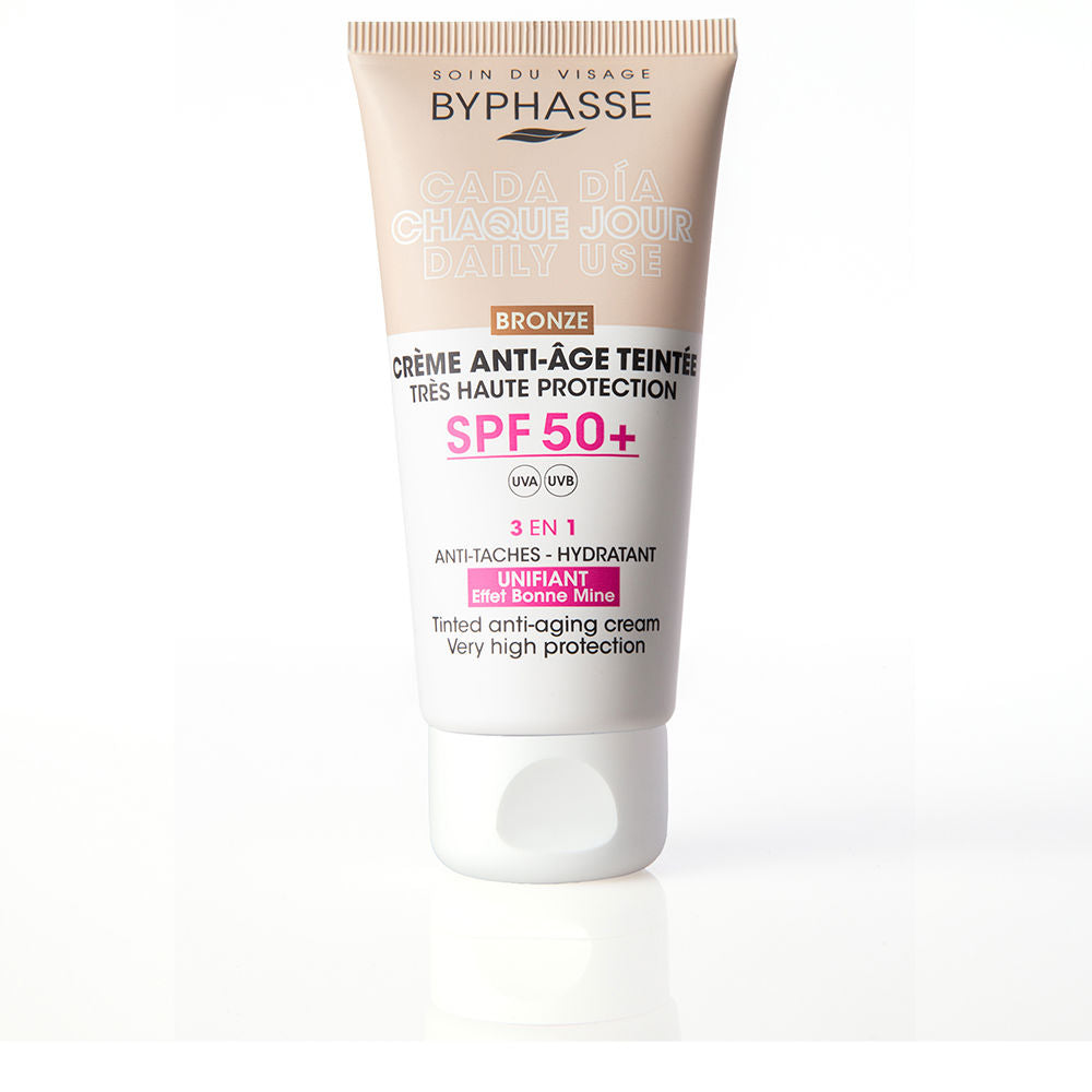 Anti-aging FACIAL CREAM with color SPF50+ #bronze 50 ml