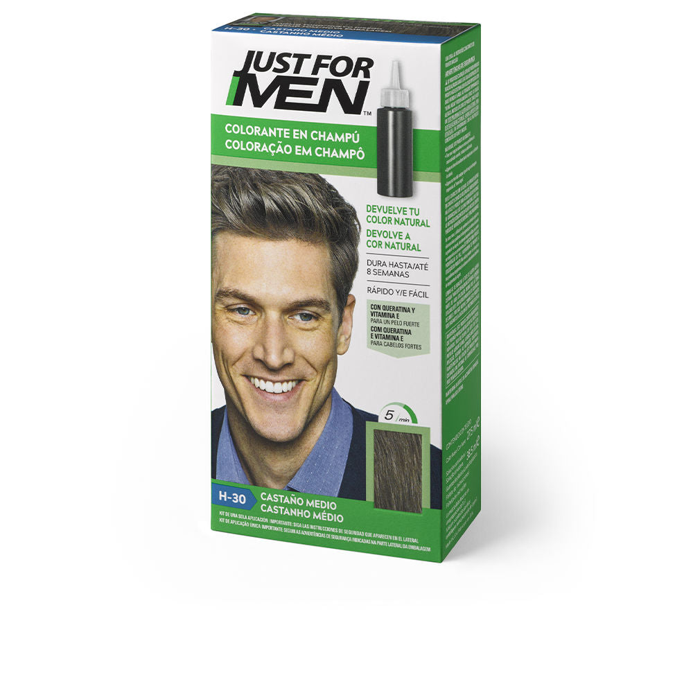 JUST FOR MEN COLORANT in shampoo #medium brown 30 ml
