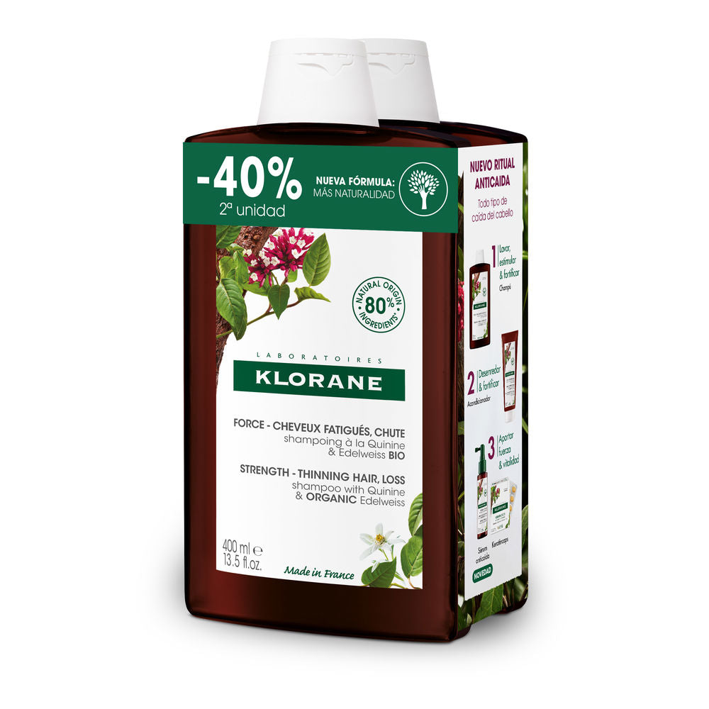 A LA QUININE AND EDELWEISS BIO strengthening shampoo duo 2 x 400 ml