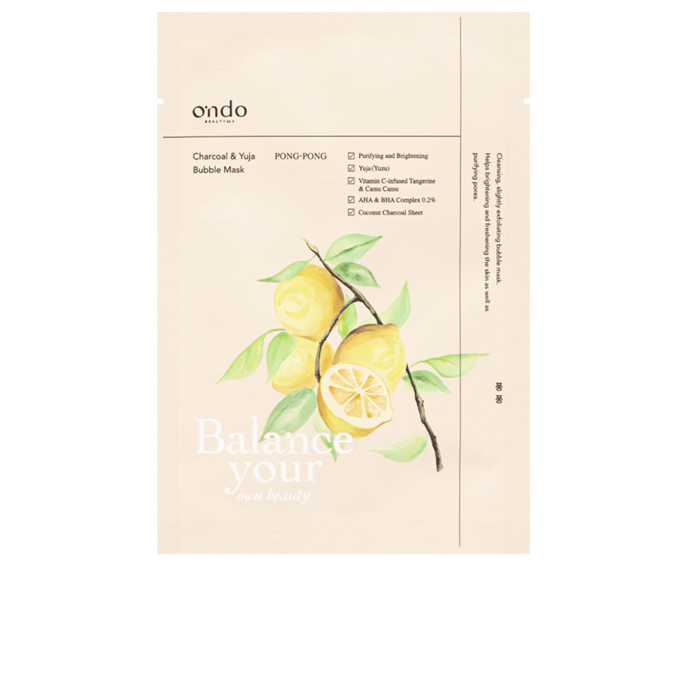 CHARCOAL & YUJA bubble mask