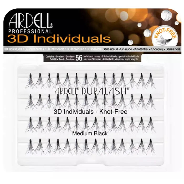 Faux cils individuels 3D Ardell, taille moyenne, noirs