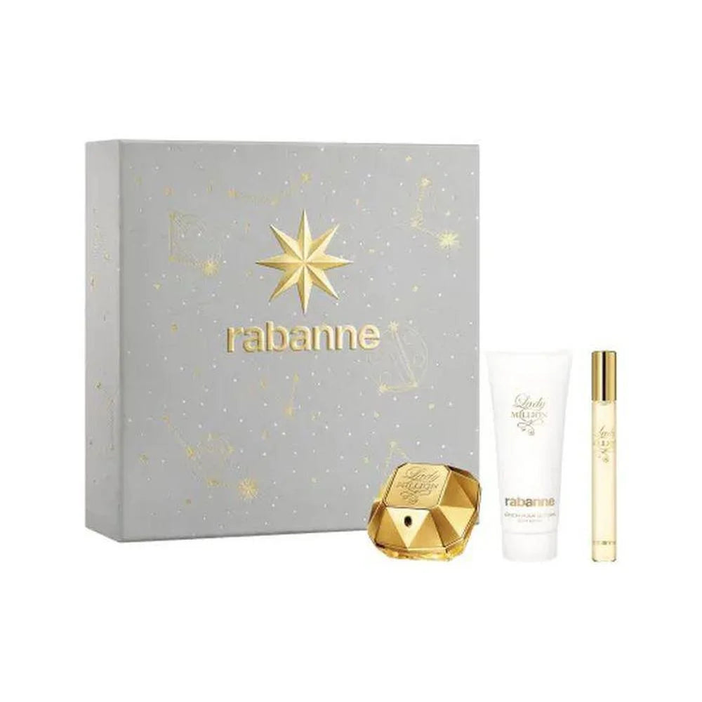 Paco Rabanne Lady Million Eau Parfum 50ml Körperlotion 75ml Eau Parfum 10ml