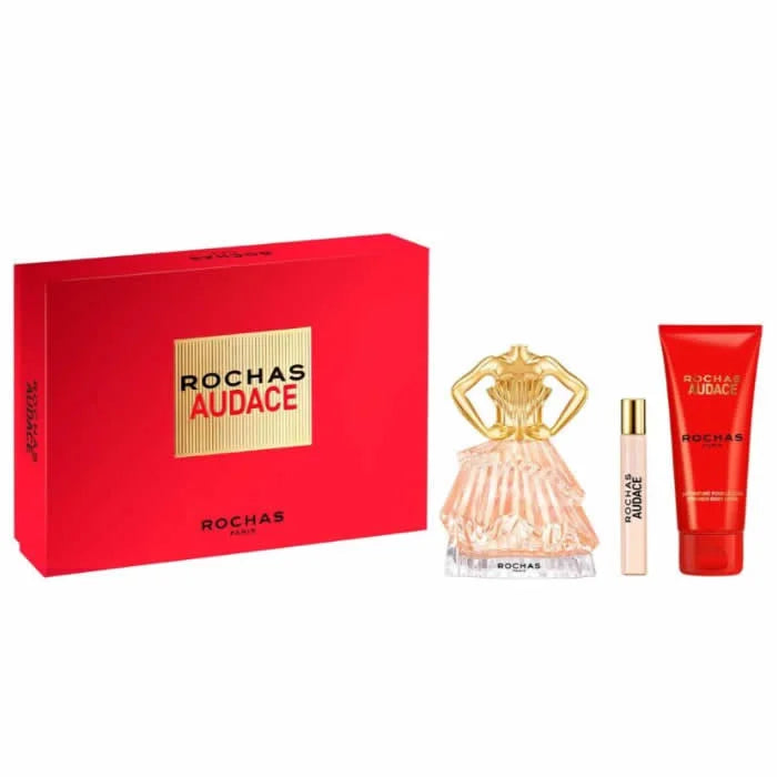 Rochas Audace Eau de Parfum Spray 90 ml 3-teiliges Set