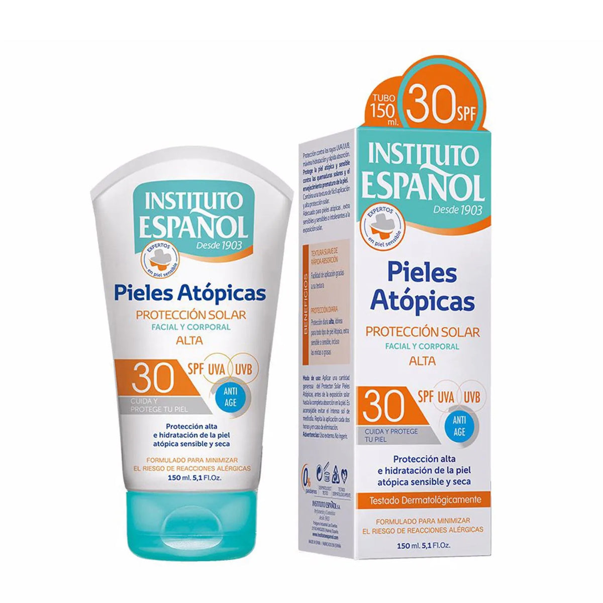 Instituto Español Peau Atopique Protection Solaire Visage et Corps Spf30 150ml