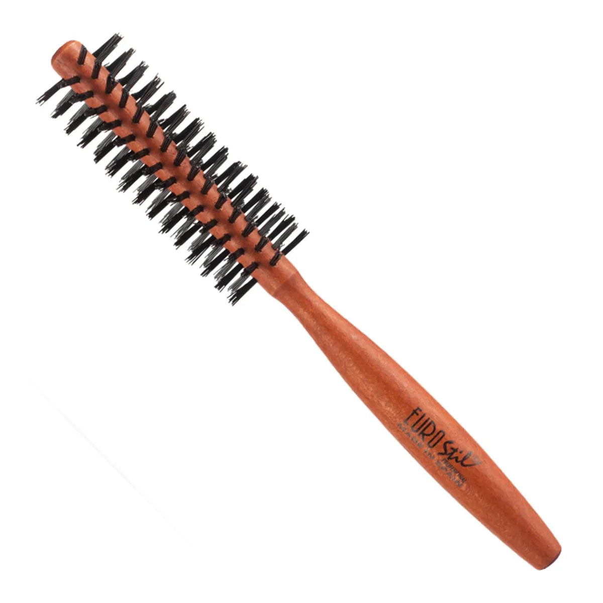 Brosse Ronde Eurostil en Bois 12mm Nylon 1pc