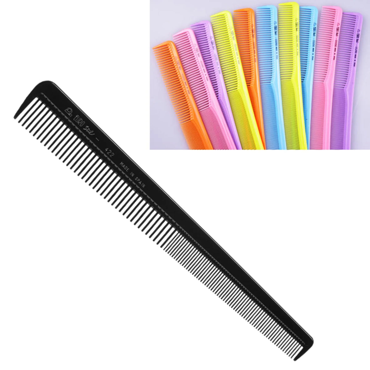 Eurostil Coiffeur Peigne 18cm Couleurs 1 pièce