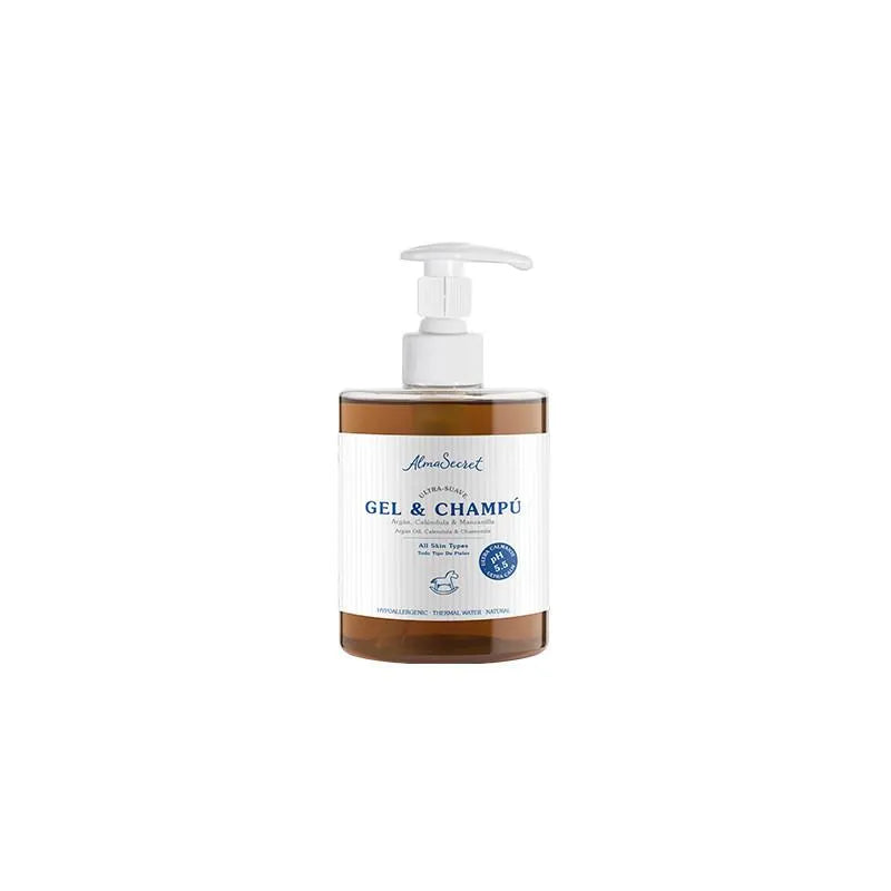 Alma Secret Gel Douche et Shampooing Doux à l'Argan, Calendula et Camomille 500ml