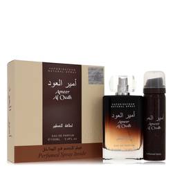 Ameer Al Oudh by Lattafa - Gift Set -- 3.4 oz Eau De Parfum Spray + 1.7 oz Perfumed Spray