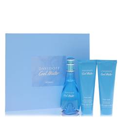 Cool Water by Davidoff - Gift Set -- 3.4 oz Eau De Toilette Spray + 2.5 oz Body Lotion + 2.5 oz Shower Gel