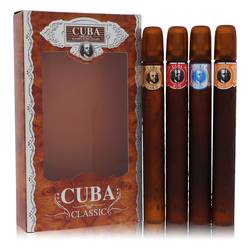 Cuba Gold by Fragluxe - Gift Set -- 3.4 oz Eau De Toilette Spray + 1.17 oz Eau De Toilette Spray + 6.7 oz Body Spray + 3.3 oz After Shave