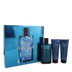 Cool Water by Davidoff - Gift Set -- 1.4 oz Eau De Toilette Spray +1.7 oz After Shave  Balm+ 1.7 oz Shower Gel