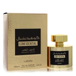 Lattafa Confidential Private Gold by Lattafa - Eau De Parfum Spray (Unisex) 3.4 oz