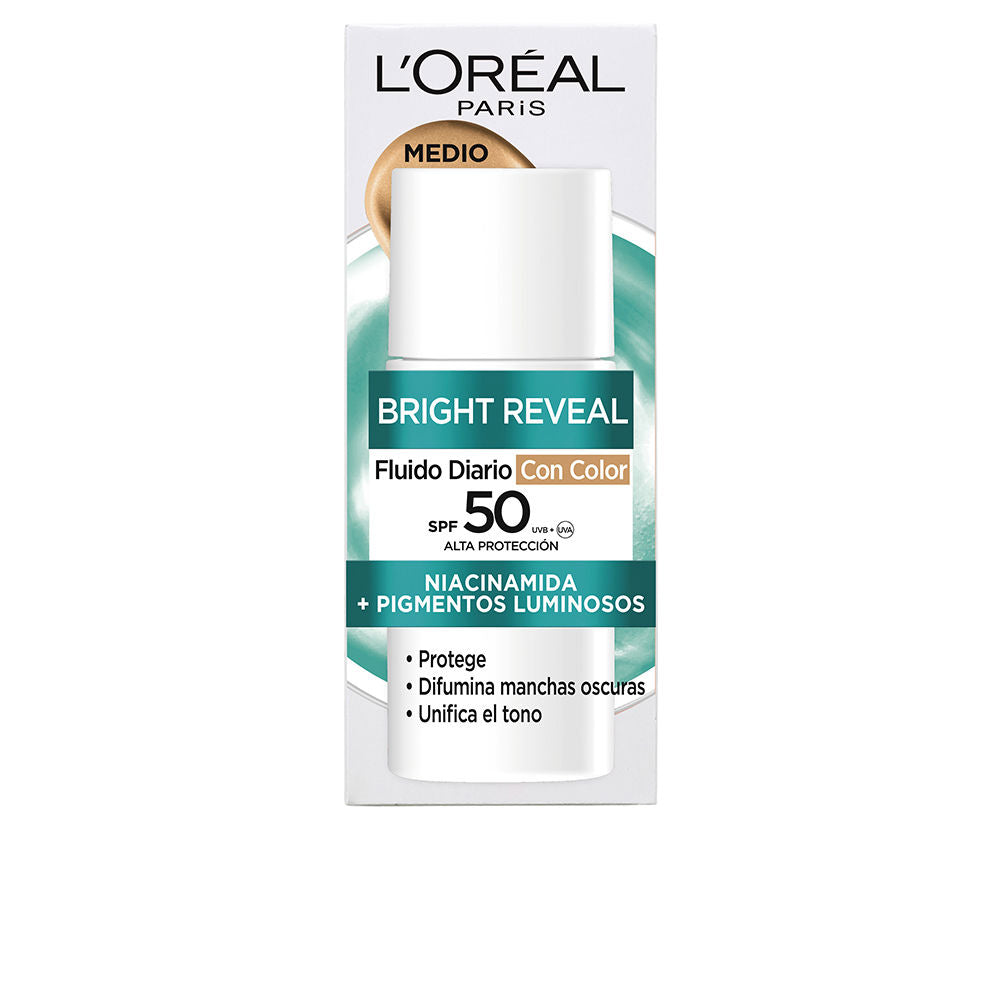 BRIGHT REVEAL NIACINAMIDA fluido diario SPF50 #medio