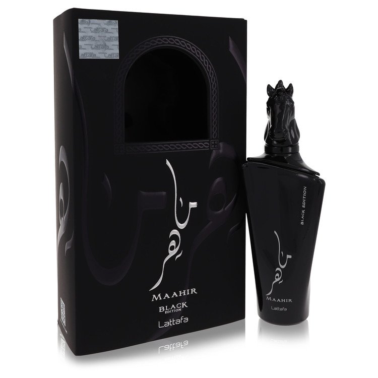 Maahir Black Edition by Lattafa - Eau De Parfum Spray (Unisex) 3.4 oz