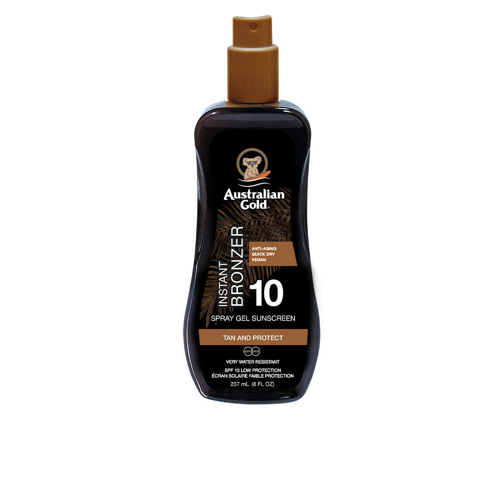 SUNSCREEN SPF10 spray gel with instant bronzer