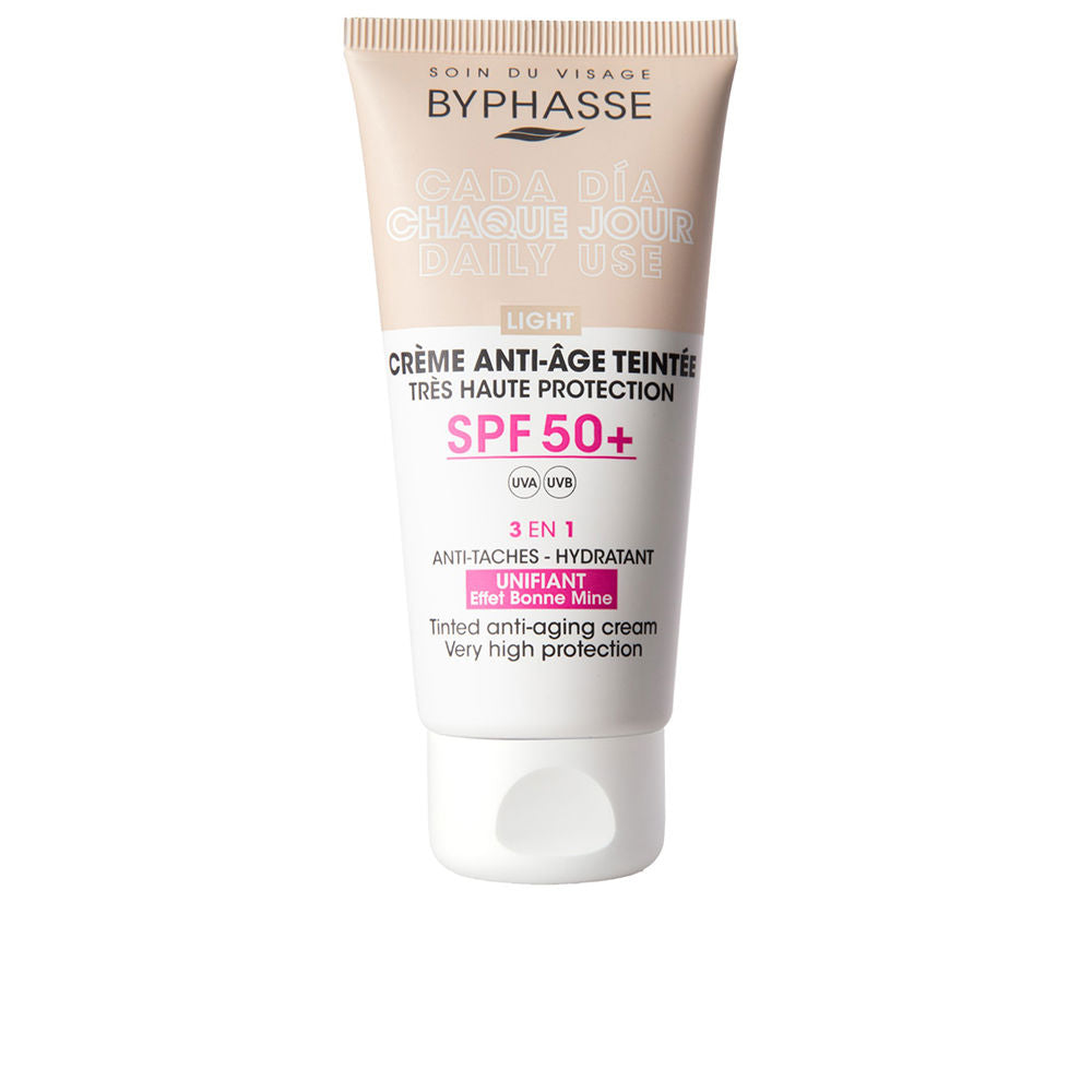 Anti-aging FACIAL CREAM with color SPF50+ #light