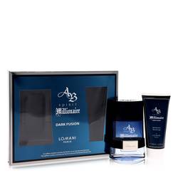 Spirit Millionaire Dark Fusion by Lomani - Gift Set -- 3.3 oz Eau De Parfum Spray + 3.3 oz Shower Gel
