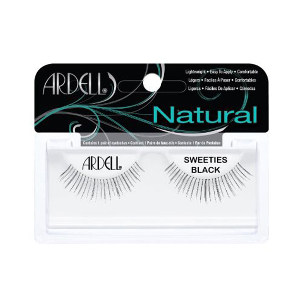 NATURAL eyelashes #sweeties black 1 u