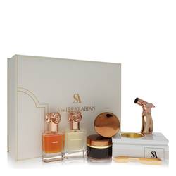 Swiss Arabian Bakhoor Dukhoon Al Haram by Swiss Arabian - Gift Set -- Gift Set contains 2 x 1.7 oz Eau De Parfum in Wajd & Gharaam + 2 x 60 grams of Incense in Dukhoon Al Haram & Oud Muattar Mumtaz