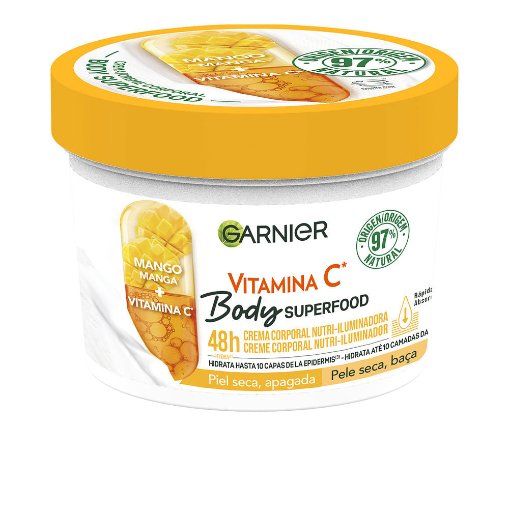 BODY SUPERFOOD MANGO nutri-illuminating body cream for dry dull skin 380 ml