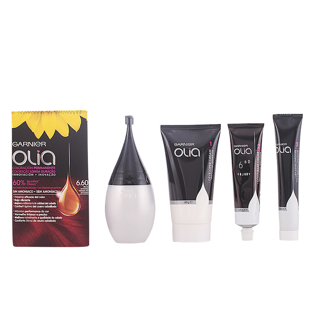 OLIA coloración permanente sin amoniaco #6.60-rojo intenso 1 u