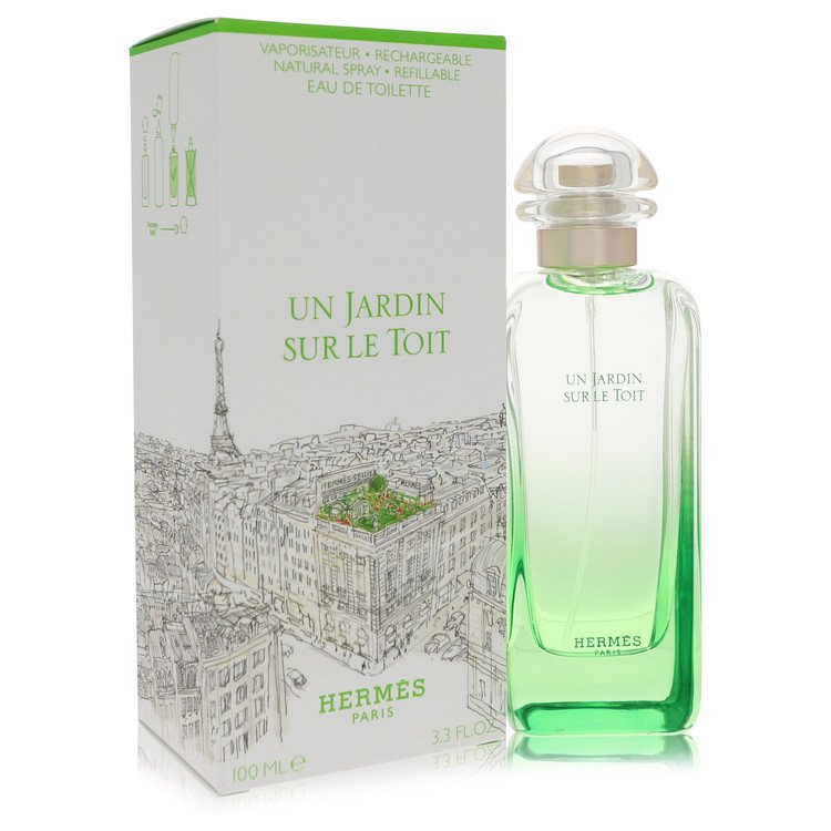 Un Jardin Sur Le Toit by Hermes - Eau De Toilette Spray 3.3 oz