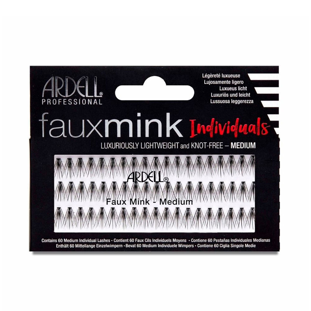 FAUX MINK pestañas individuales negras #medium 1 u